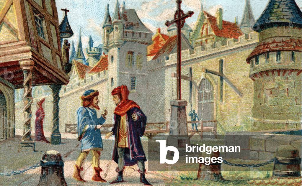 A city in the Middle Ages, late 19th century (chromo)