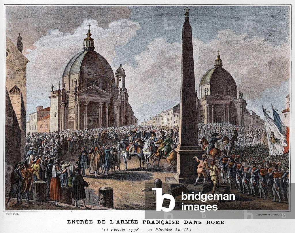 The French army entered Rome on February 15, 1798 