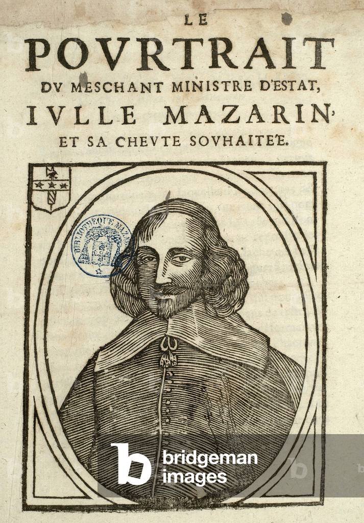 The Portrait of the wicked Minister of State, Iulle Mazarin and his desired devil, Political Pamphlet under the Sling