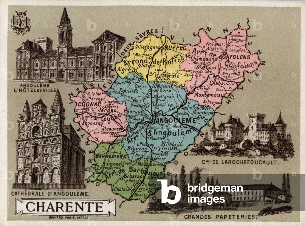 La Charente, Poitou-Charentes, France, 1910 (chromo)