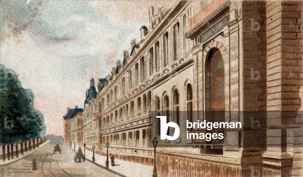 "Blick auf das Palais du Louvre in Paris." 1801 von French School