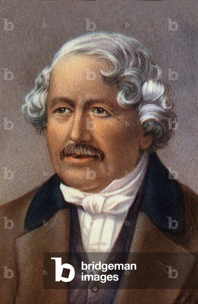 Portrait of Jacques Daguerre, French, inventor of the daguerotype.
