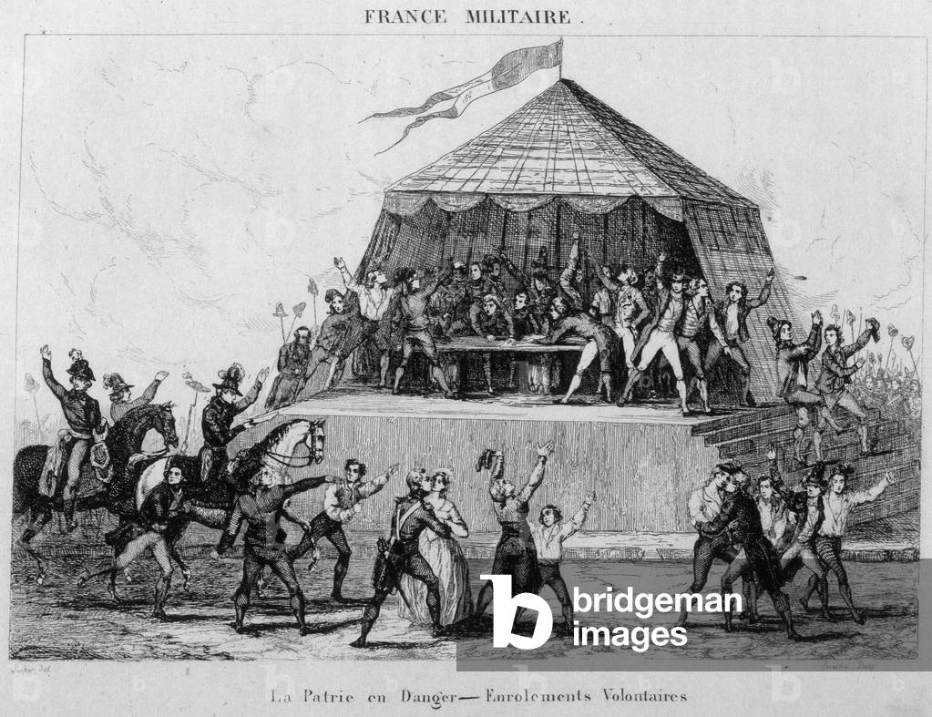 La Patrie en danger - Enrolements voluntary.