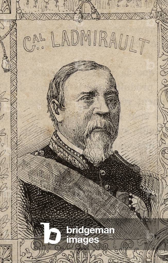portrait of French general Paul de Ladmirault - 1870-71 (engraving)