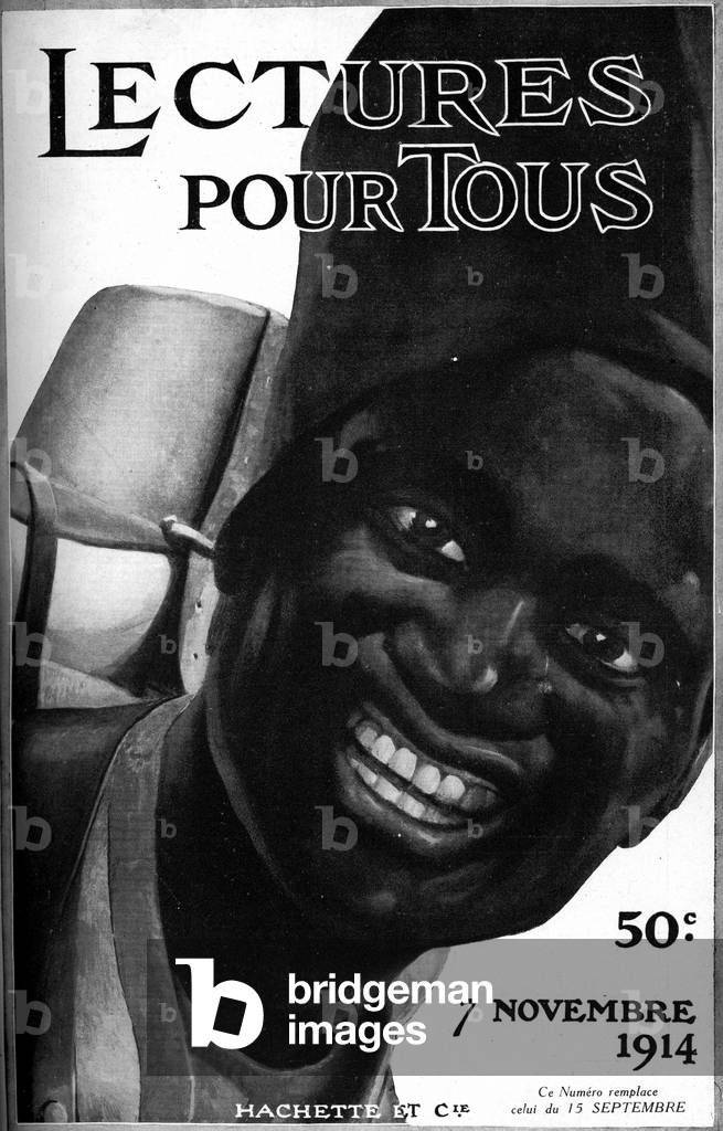 First World War: portrait of a Senegalese gunner of the French colonial army of Africa.  “Lectures pour tous