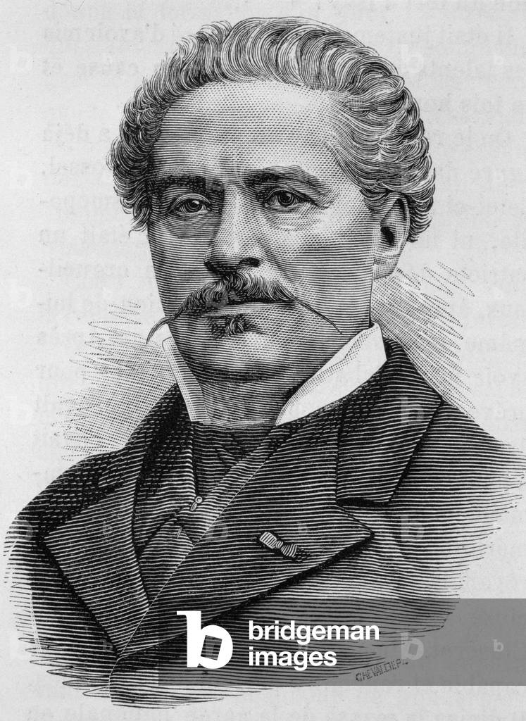 Portrait of Jules Ducatel. 19th century engraving.