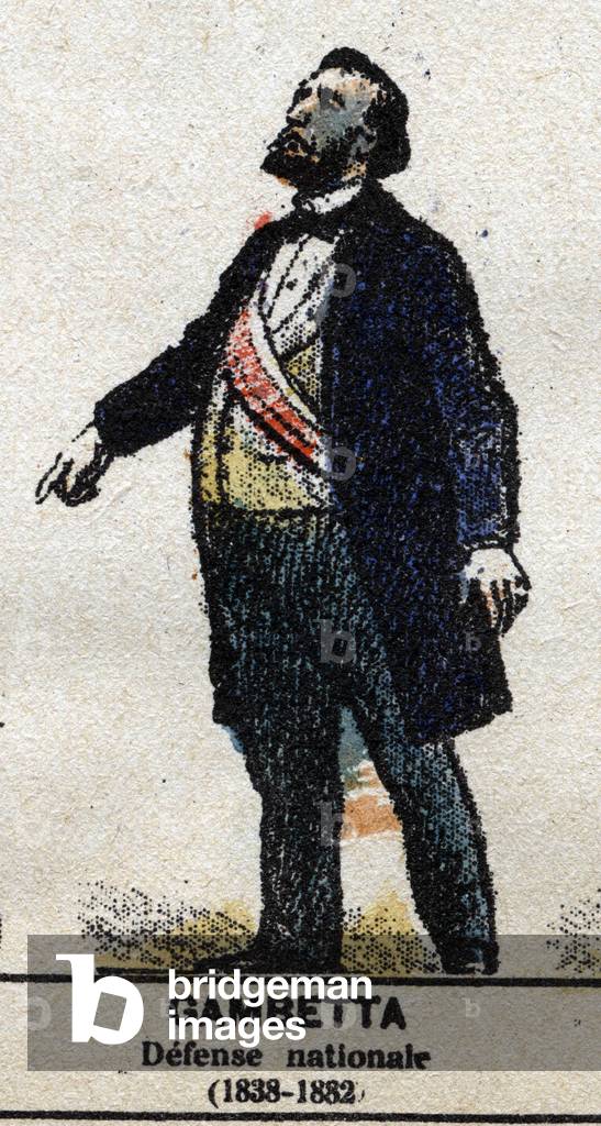 Leon Gambetta (1838-1882), French politician, late 19th century (print)