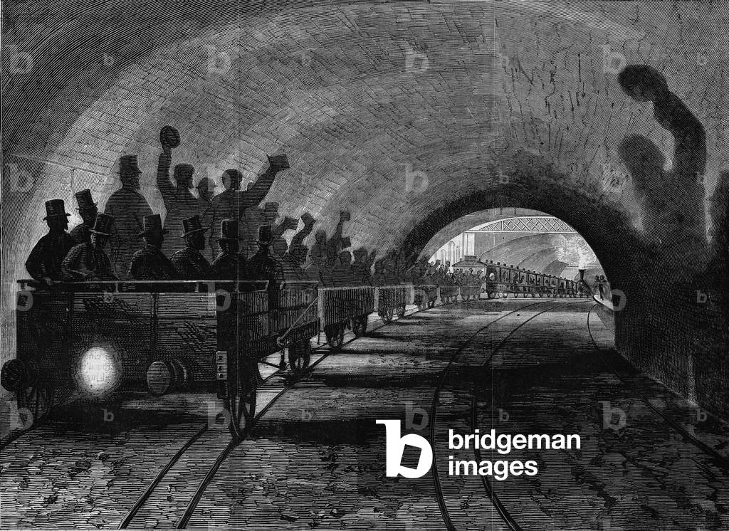 View of the Metropolitan of London. Engraving, 1866.