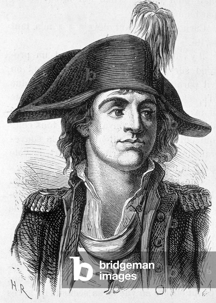 Portrait of Antoine Joseph Santerre (1752-1809), French politician - in “” L'Histoire de France”” by Henri Martin, 19th century.