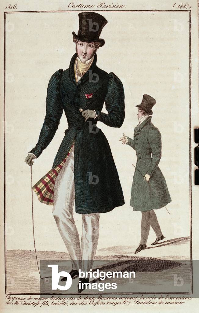 Fashion, France, 19th century - Men's Fashion - Men's Fashion - Journal of ladies and fashion, Parisian costumes, 1826 -