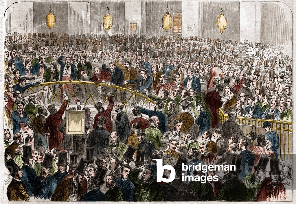 The basket of exchange agents on the Paris Stock Exchange in 1867.