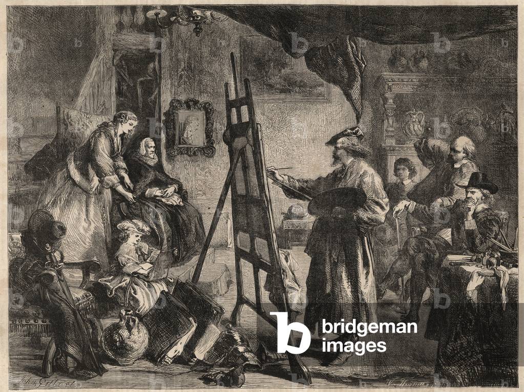 THE STUDIO OF REMBRANDT (engraving)