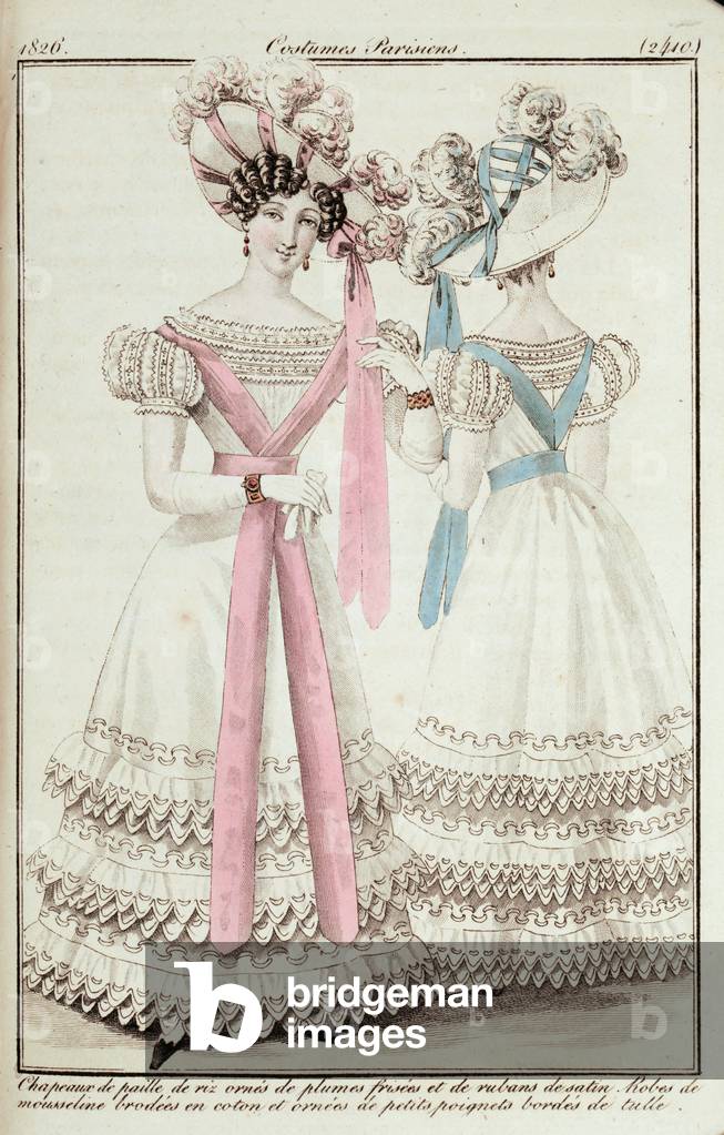 Fashion, France, 19th century - Women's Fashion - Ladies and Fashion Journal, Parisian Costumes, 1826 -