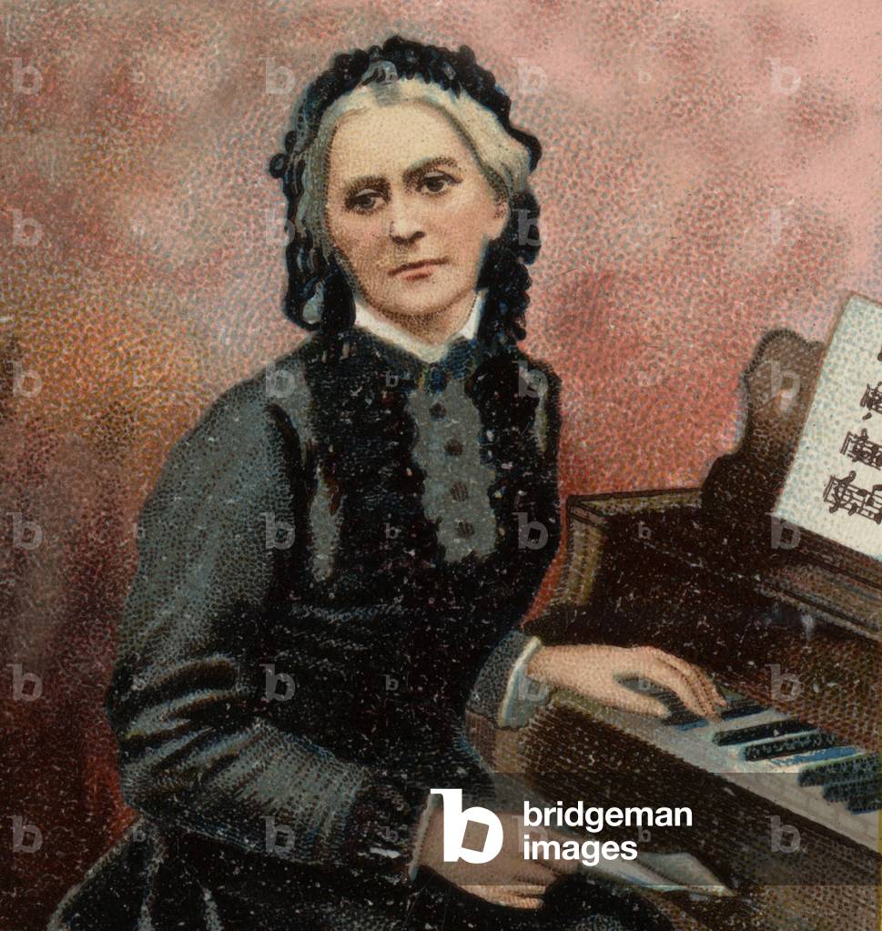 Portrait of Clara Schumann (1819-1896), German pianist and composer, wife of Robert Schumann.