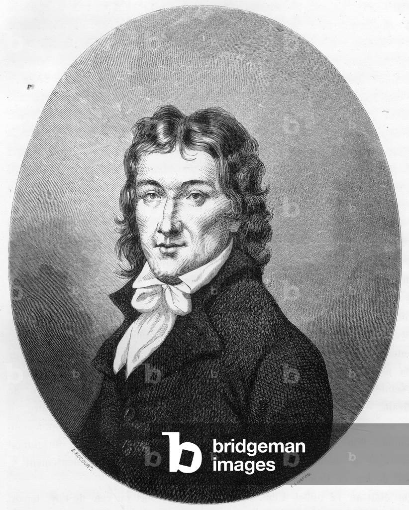 Ritratto di Camille Desmoulins pubblicitario e politico, 1863 (incisione)