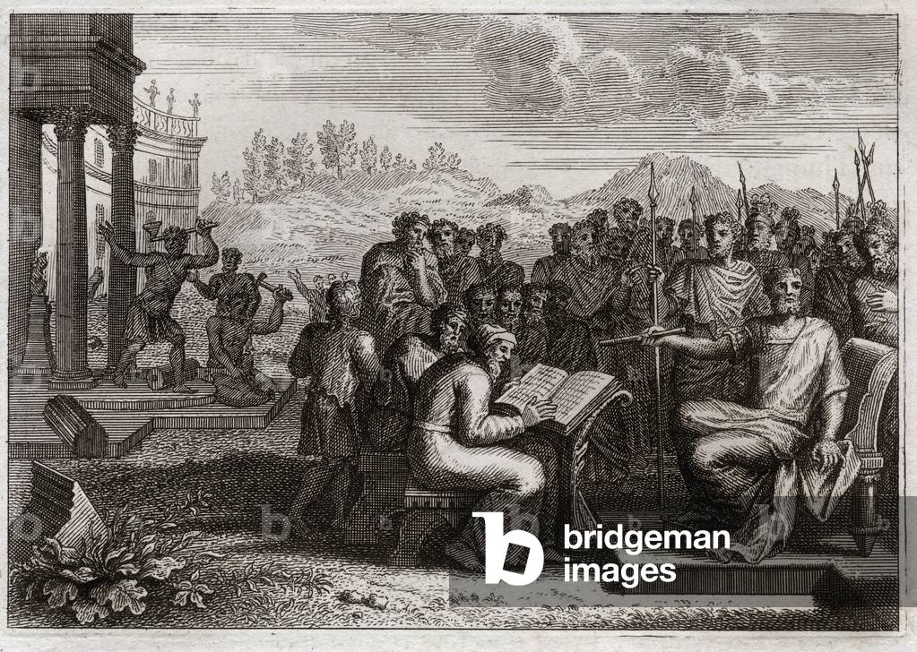 Illustration for the Royaumont Bible, 1811 (engraving)