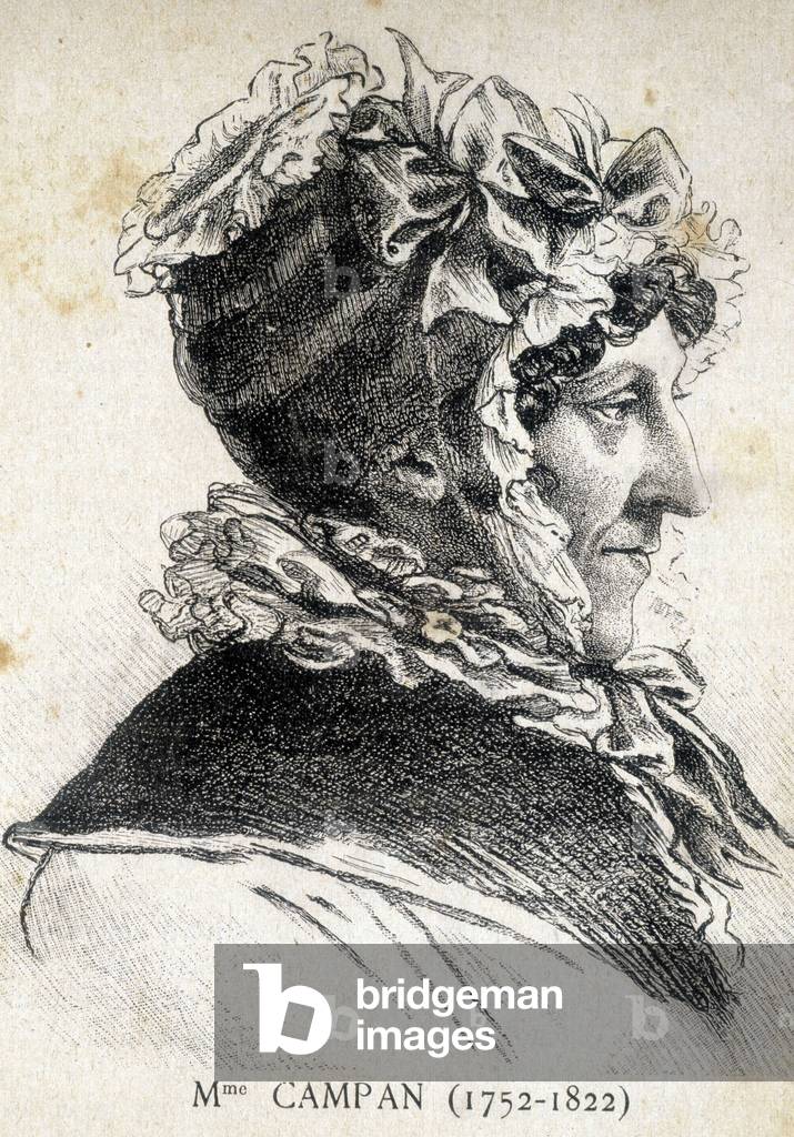 Portrait of Jeanne Louise Henriette Genest, Madame Campan (1752 - 1822), French educator - in “” Les Contemporains””, n.d. late 19th century.