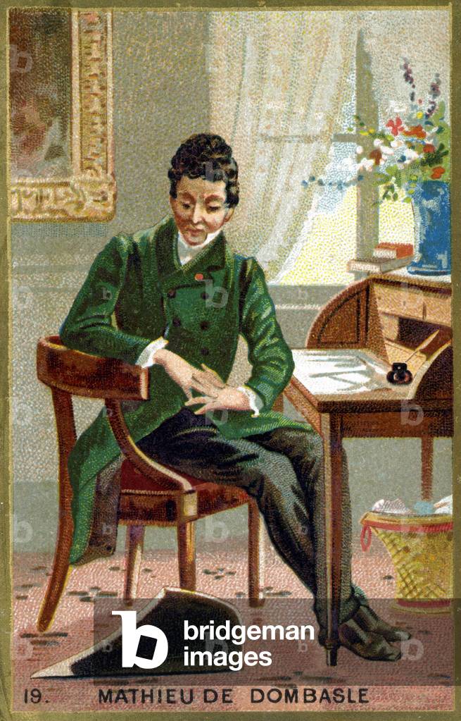Christophe Joseph Alexandre Mathieu de Dombasle (1777 - 1843) French astronomer. Chromolithography of the 19th century.