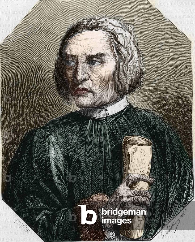 portrait of Jean de Gerson. French theologian (1363 to 1429).