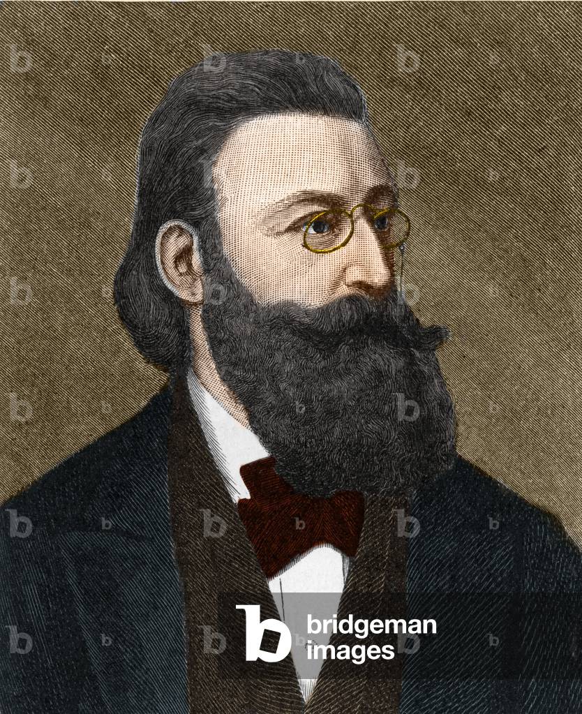 Portrait Ludwig Anzengruber (1839-1889), Austrian writer.