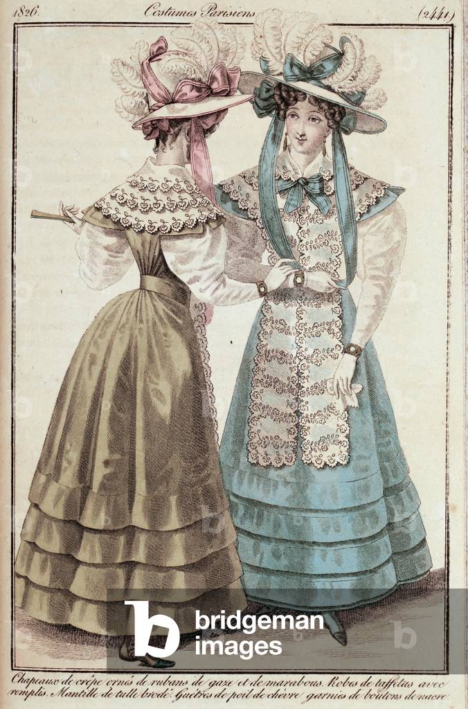 Fashion, France, 19th century - Women's Fashion - Ladies and Fashion Journal, Parisian Costumes, 1826 -