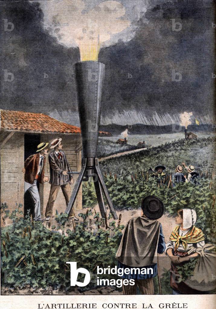 Artillery against the hail by the winegrowers of the Trieste region - in Le petit Journal du 07/07/1901 (print)