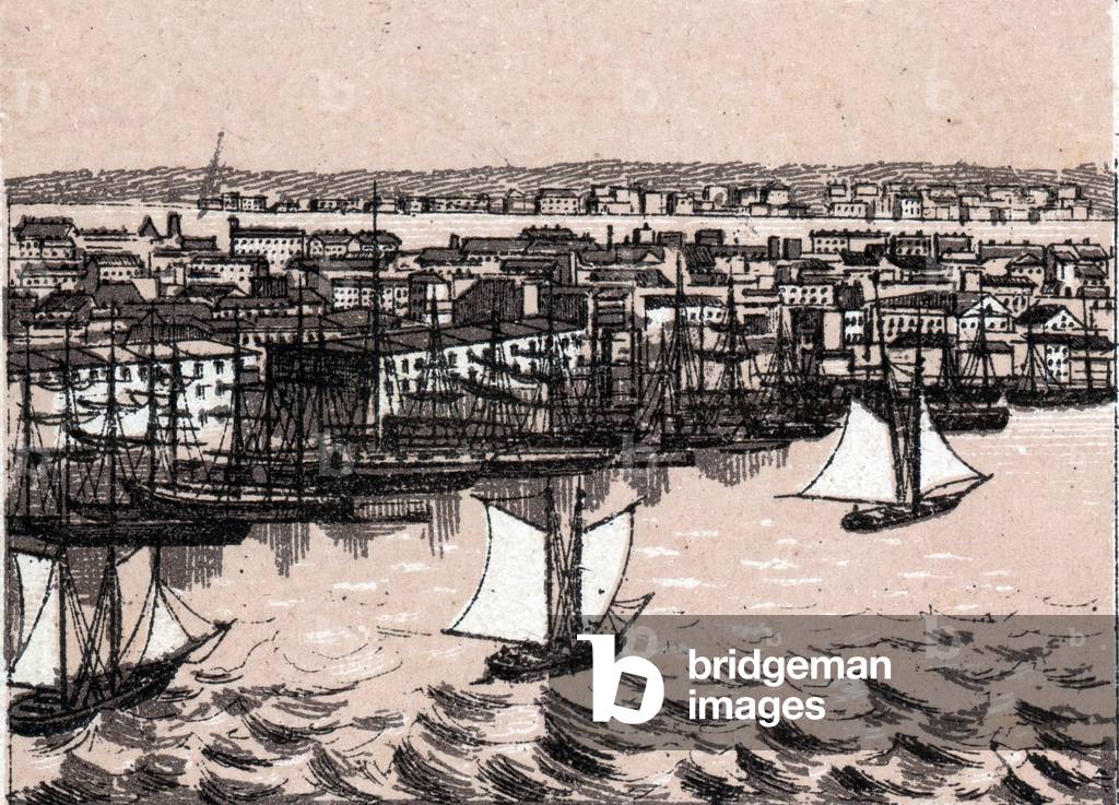 East river a New York in the United States in “The world illustrates 168 views”” Undated (late 19th century)