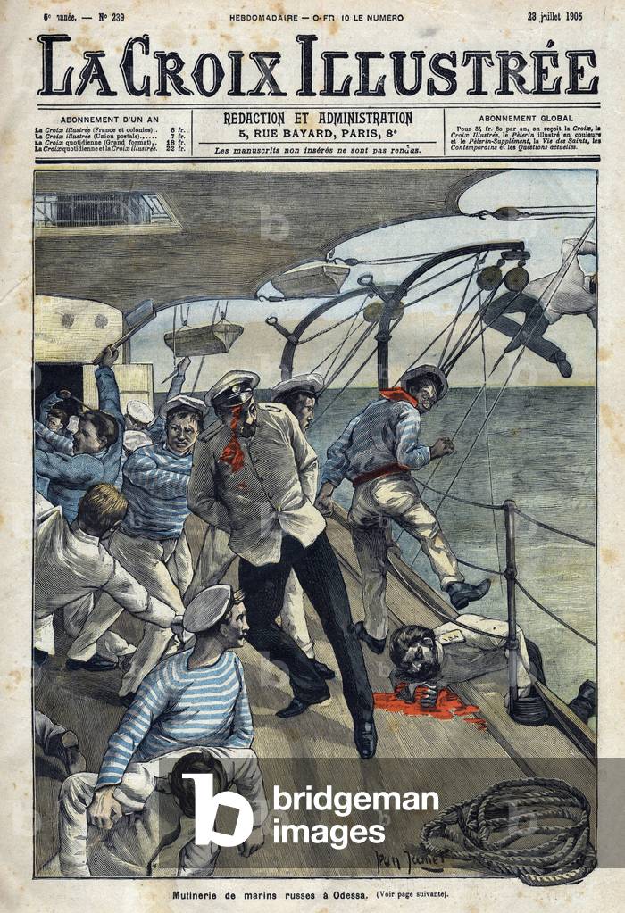 Immagine di Stampa "Rivoluzione russa del 1905 - ammutinamento sulla corazzata Potemkin - Odessa - 27 giugno 1