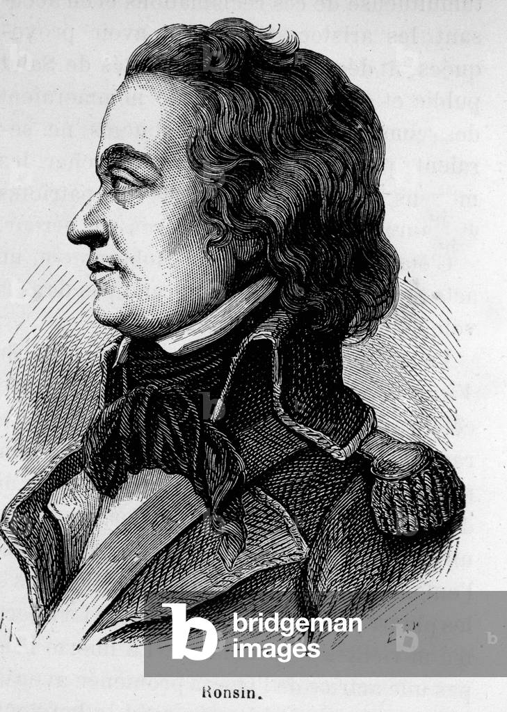 Portrait of Ronsin, French writer and general (1752 - 1794).