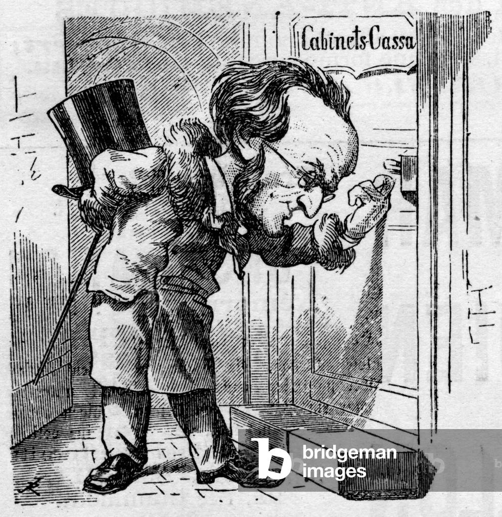 Cartoon of German composer Richard Wagner, 1886 (engraving)