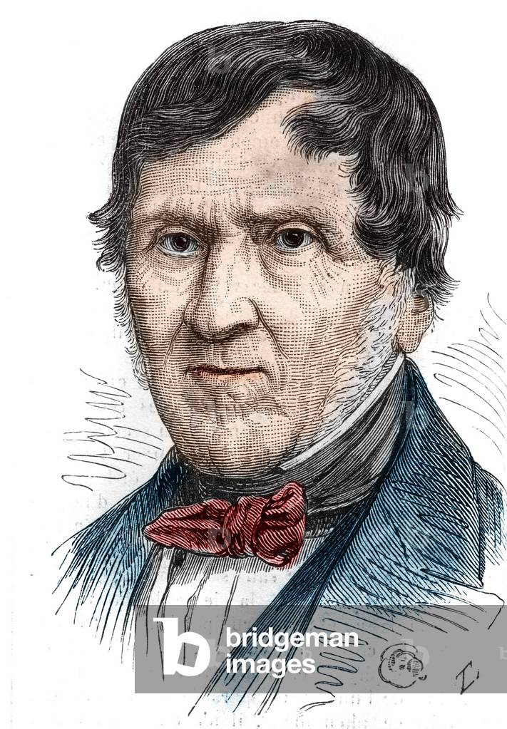 Portrait of Antoine Becquerel (1888-1878), French physicist. Engraving in “” Le Monde Illustré”” n°1086 of February 2, 1878.