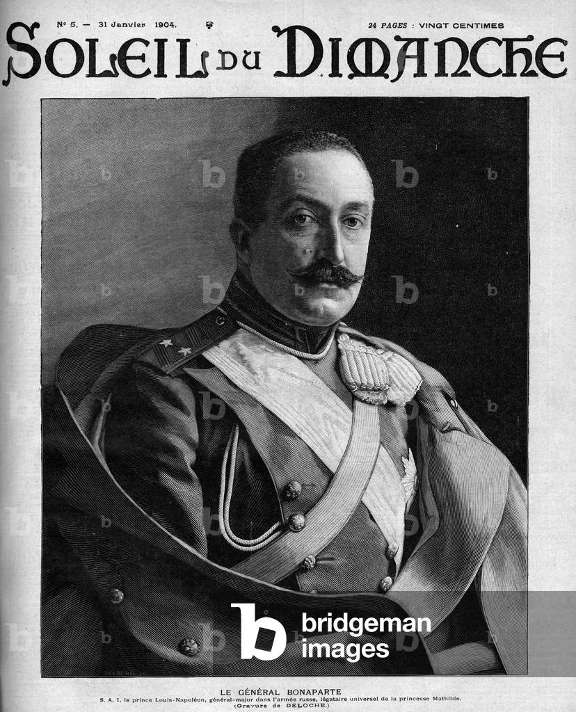 Portrait of Prince Napoleon Louis Joseph Jerome in 1903.  “Le Soleil-du-dimanche” of January 31, 1904.