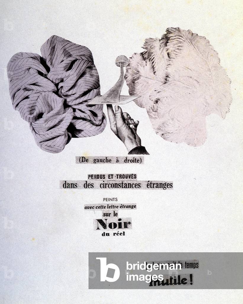 Five collages: extracts from “The Seventh Face of the Dice”, 1935 (collage)