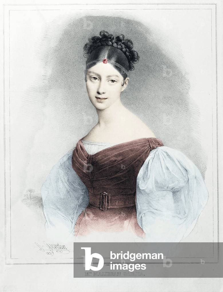 Portrait of Mrs. Malibran Garcia - singer mezzo soprano