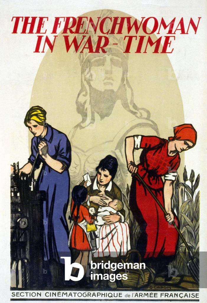 Immagine di Manifesto "Donne francesi durante la guerra - manifesto della sezione cinematografica dell'esercit