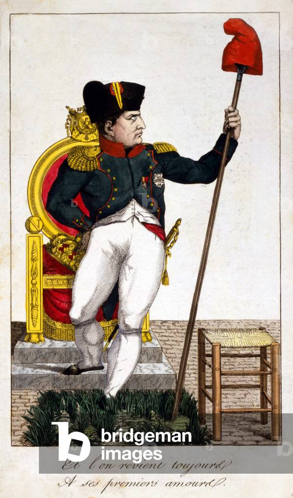 And we always return to his first love, a caricature about Napoleon I taking over power in 1815 (Episode of Hundred Days).