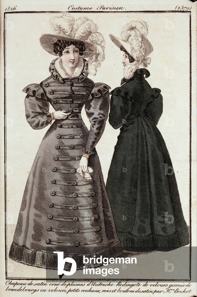 Fashion, France, 19th century - Women's Fashion - Ladies and Fashion Journal, Parisian Costumes, 1826 -