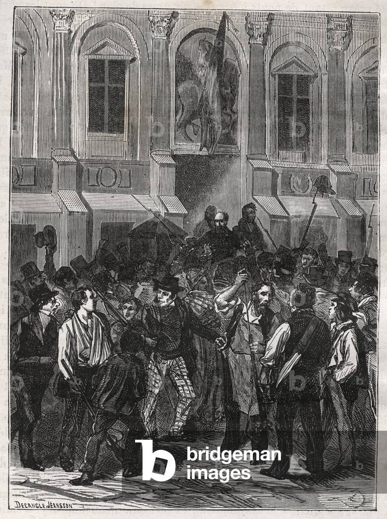 Armand Barbes, French revolutionaire (1809-1870) before his arrest on 12 May 1839 - Engraving of 1882 in “Histoire de dix ans: 1830-1840”” Louis-Blanc (1811-1882)