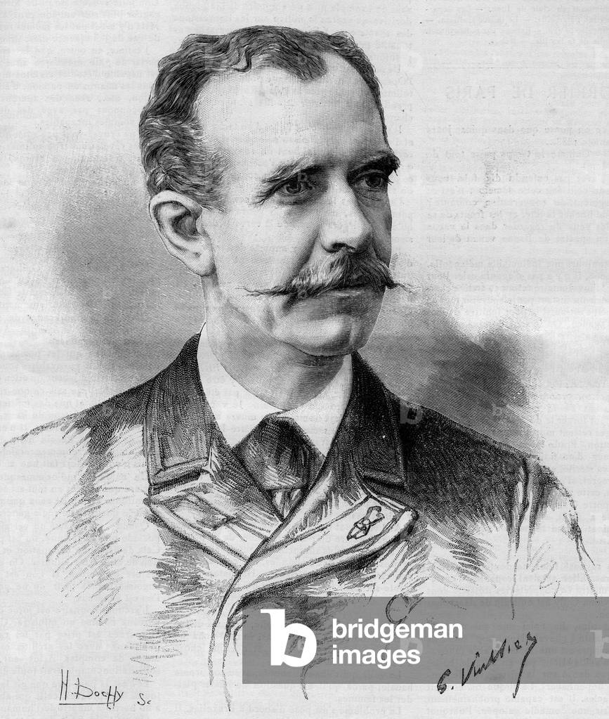 Portrait of Count Paul Gabriel Othenin d'Haussonville (1843-1924) elected to the Academy Francaise in armchair 27 in 1888.