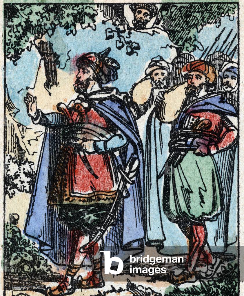 Illustration for the Arabian Nights tales. Ali-Baba, late 19th century (print)