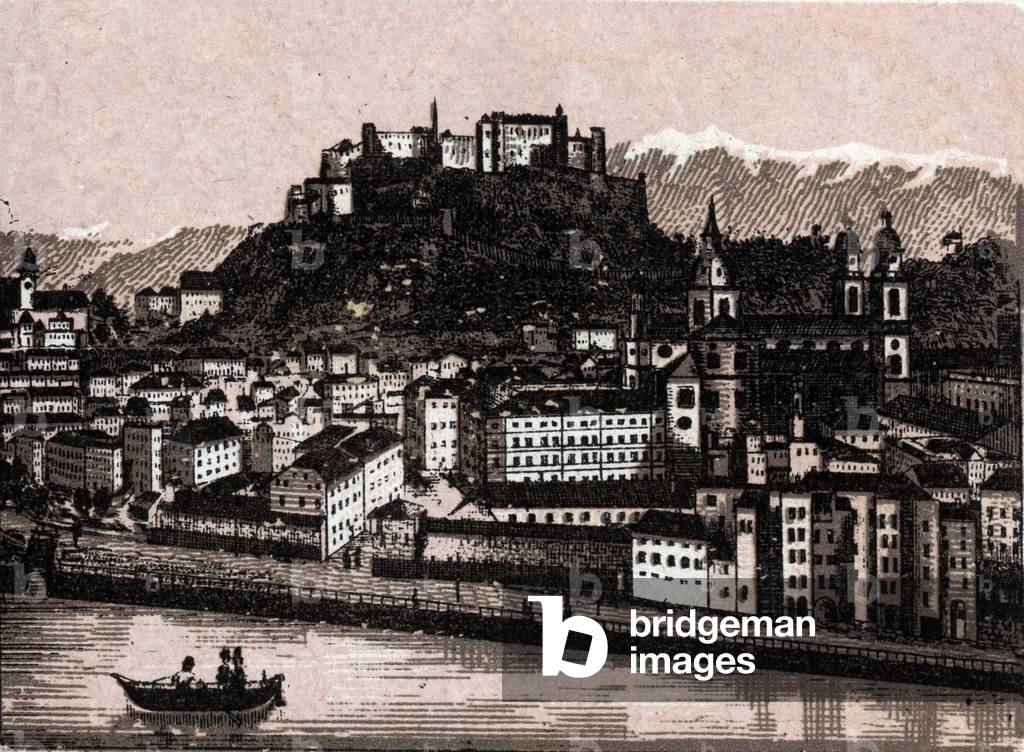 Salzkammergut Region, Austria: salzburg von kapuzinergarten. in “” The world illustrates 168 views”” Undated (late 19th century)