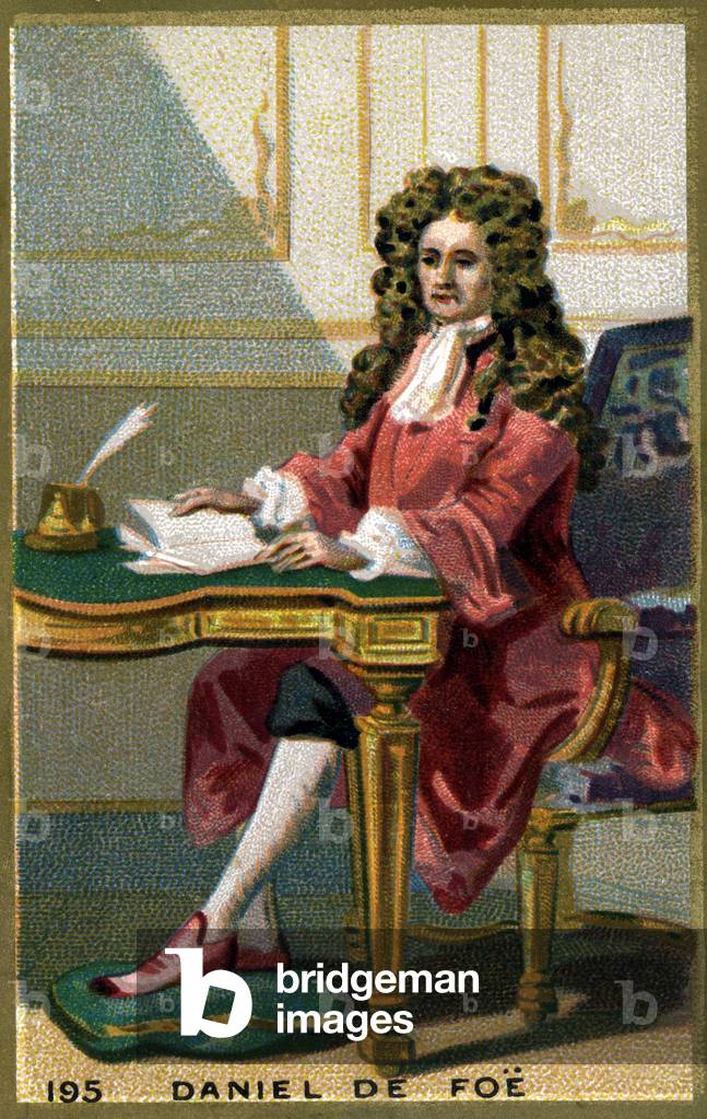 Daniel de Foe or Defoe (1660 - 1731) English writer and pamphletarian. Chromolithography of the 19th century.