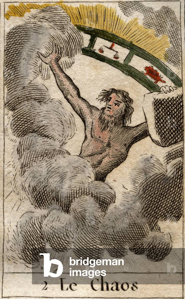 The Chaos god represented with a piece of zodiac. From “Mythology of Youth” by Pierre Blanchard 1803.