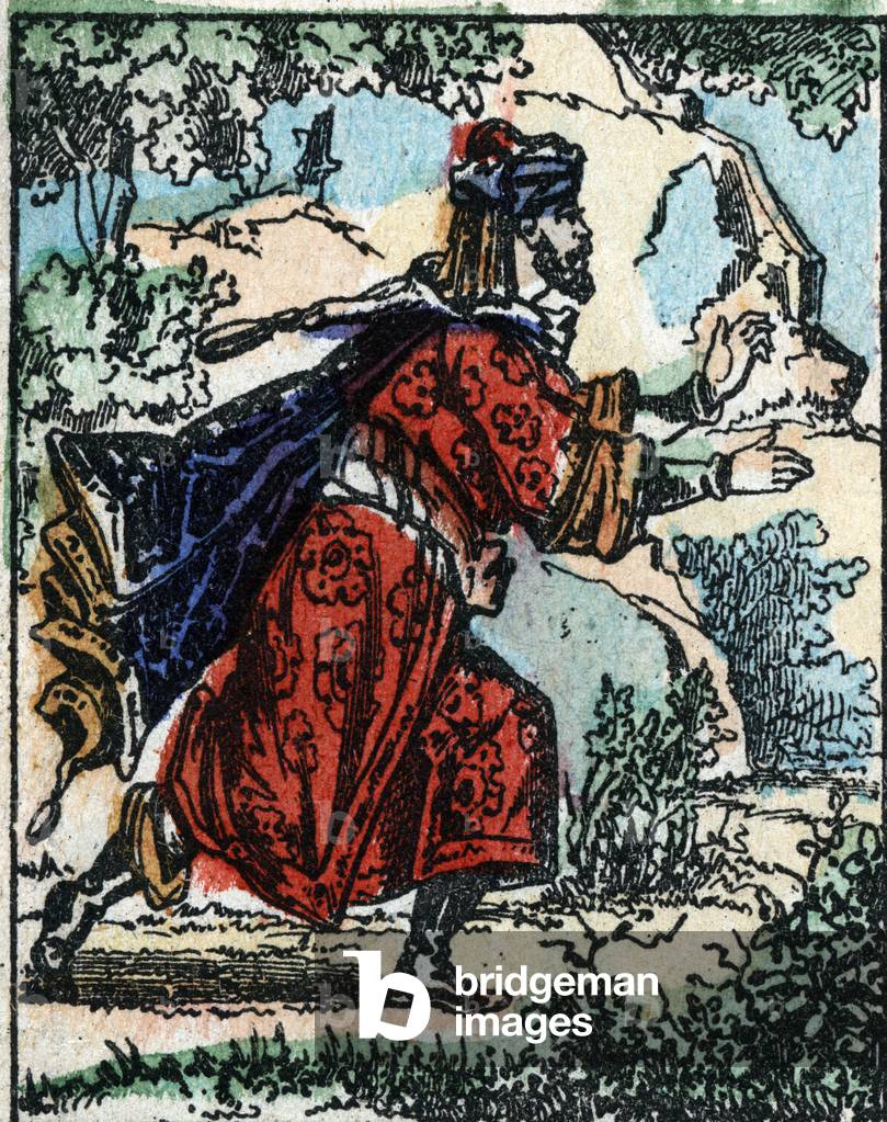 Illustration for the Arabian Nights tales. Ali-Baba, late 19th century (print)