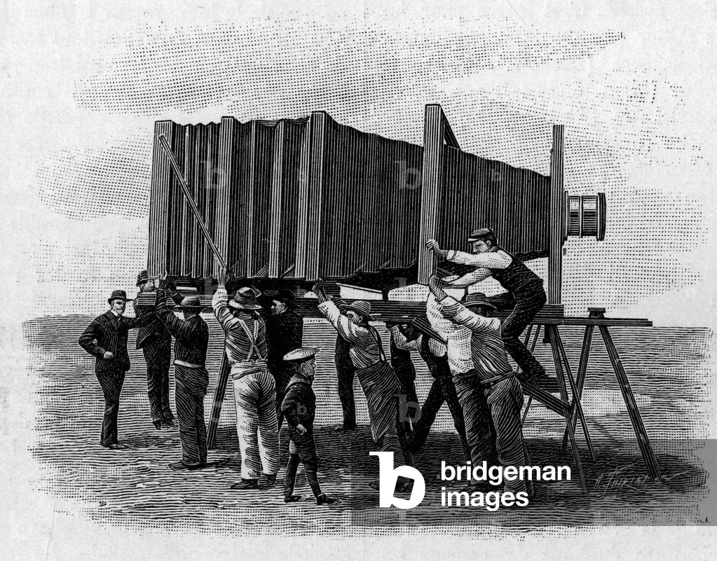 The monstrous photographic chamber. Illustration from 