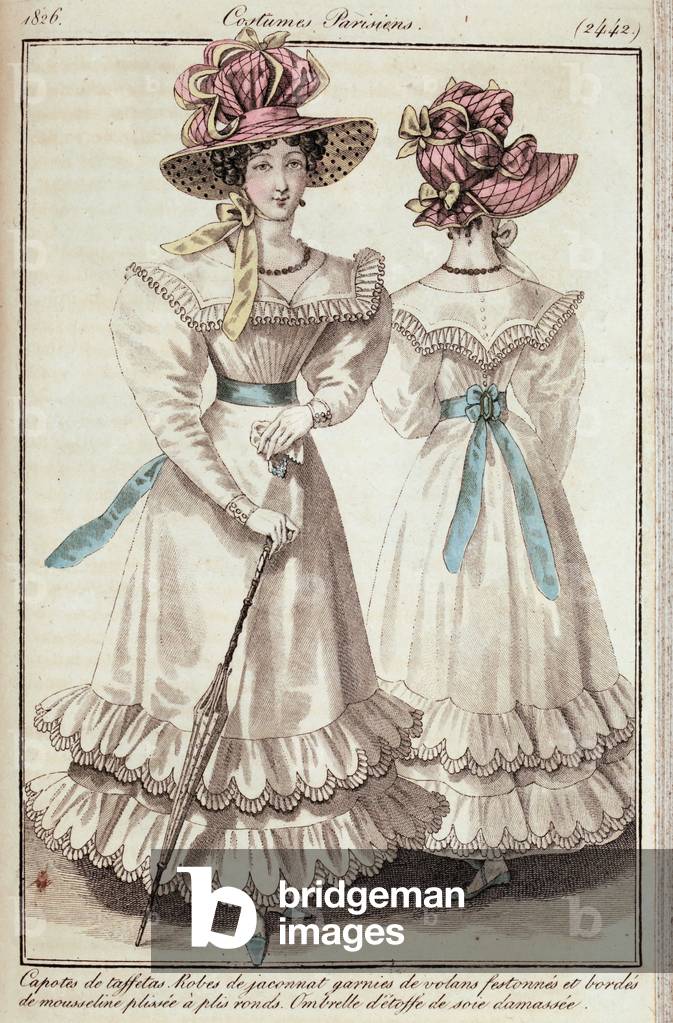 Fashion, France, 19th century - Women's Fashion - Ladies and Fashion Journal, Parisian Costumes, 1826 -