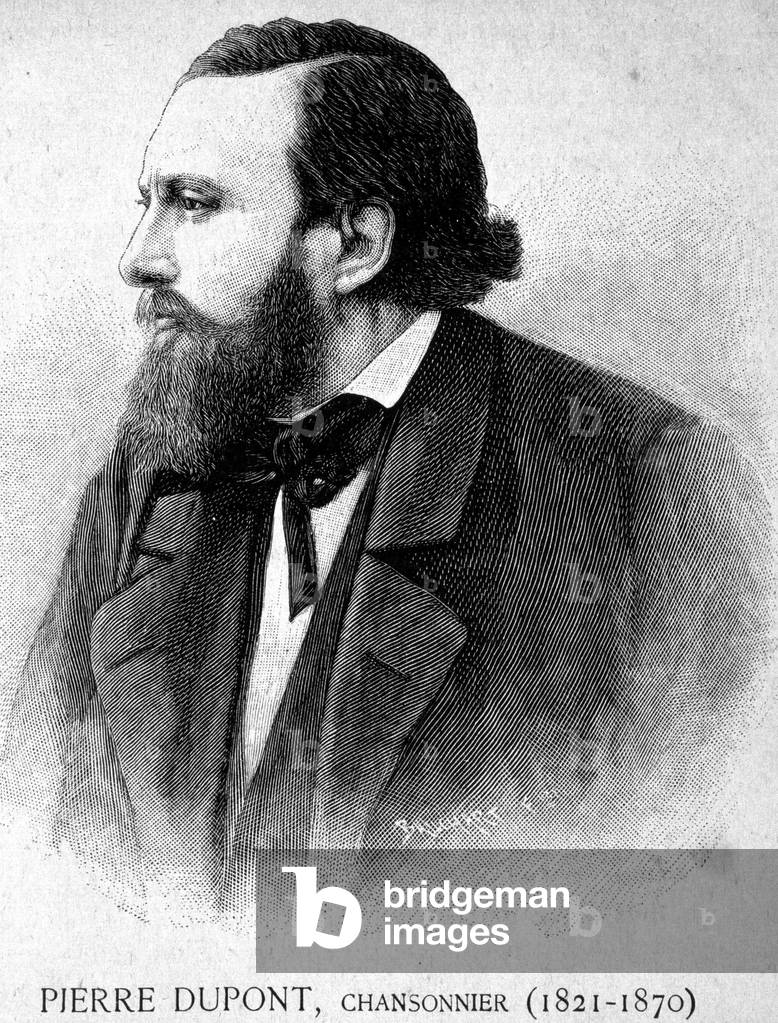 Portrait of Pierre Dupont, Chansonnier (1821 -1870) - in “” Les Contemporains””, n.d. late 19th century.