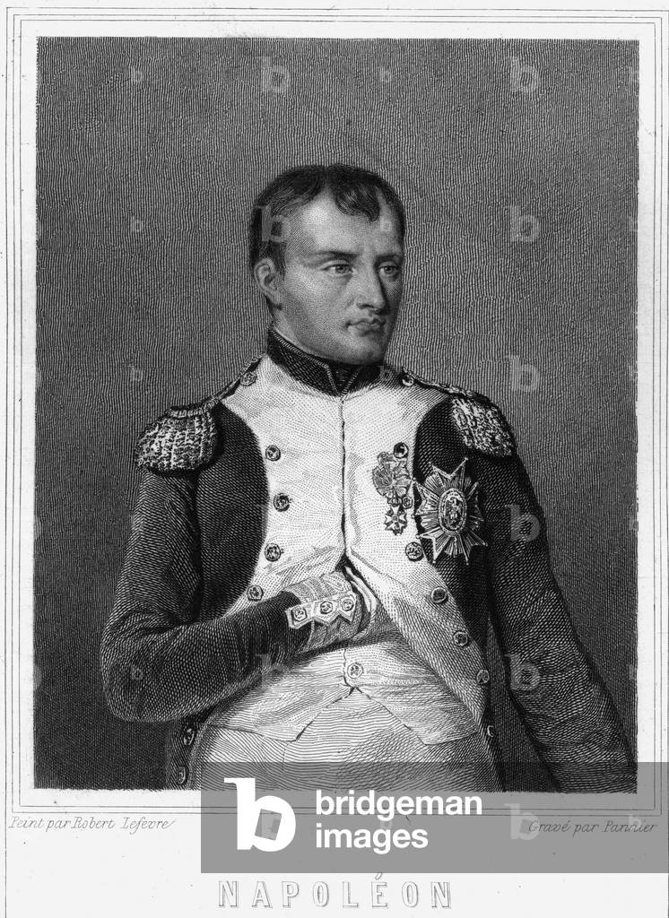 Portrait of Napoleon I (1769 - 1821), Emperor of the French - in “Histoire des Français”” by Lavallée, engraving, sd., 19th century.