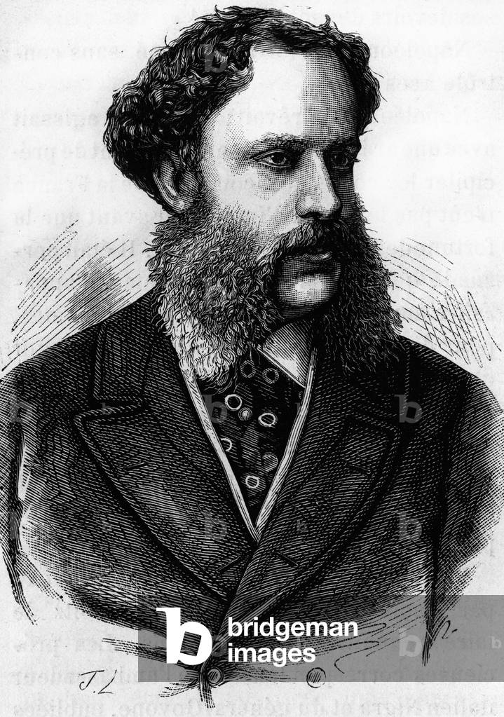 Portrait of Prince Richard of Metternich-Winnebourg (Metternich Winnebourg) (1829 - 1895), Austrian ambassador to Paris from 1859. Engraving of the end of the 19th century in “Histoire de France”” by H. Martin.