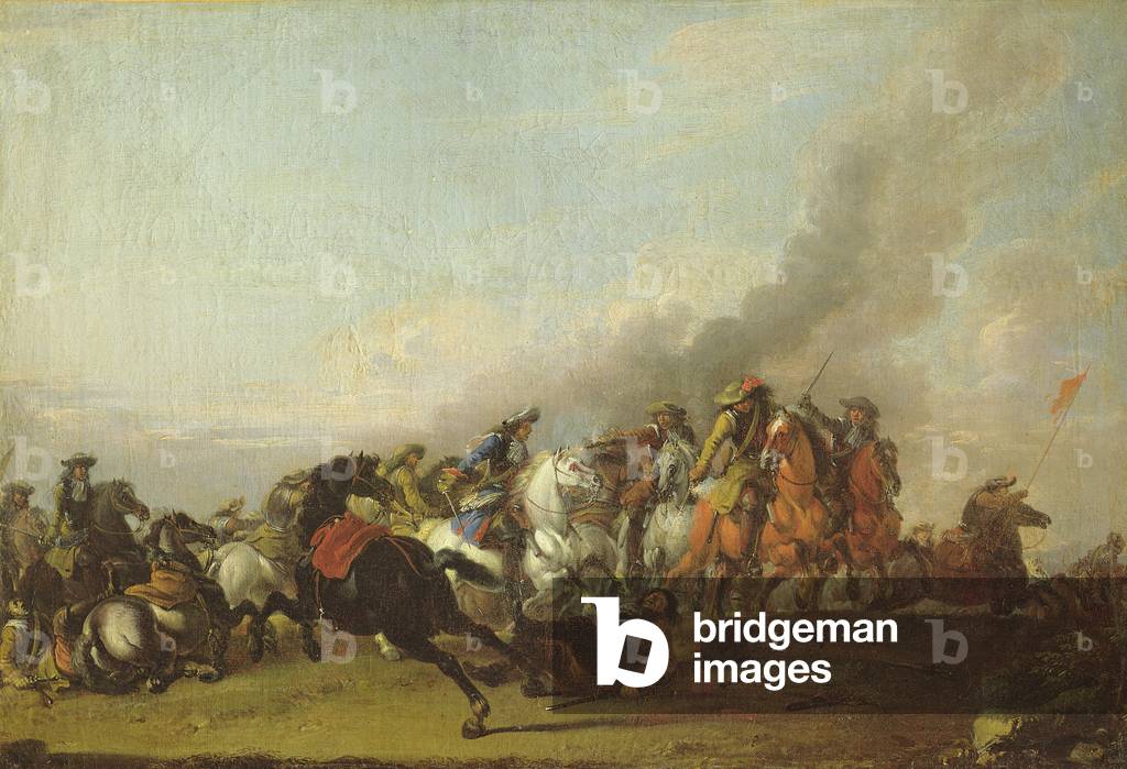 Kollision der Kavallerie (Öl auf Leinwand)